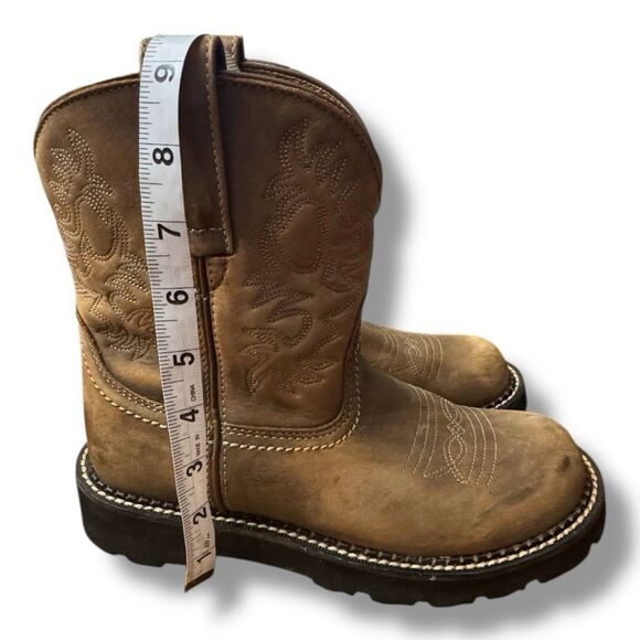 Ariat FATBABY Leather Cowgirl Boots Western Brown Outdoor Farm Women’s Size 7B - Picture 11 of 15